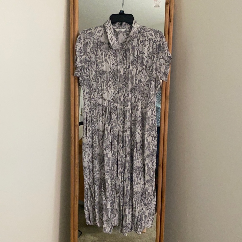 Snakeskin print dress